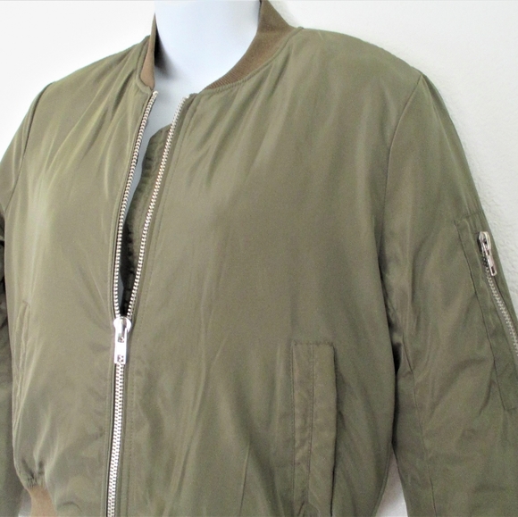 Olive Green Bomber Jacket - Picture 5 of 7